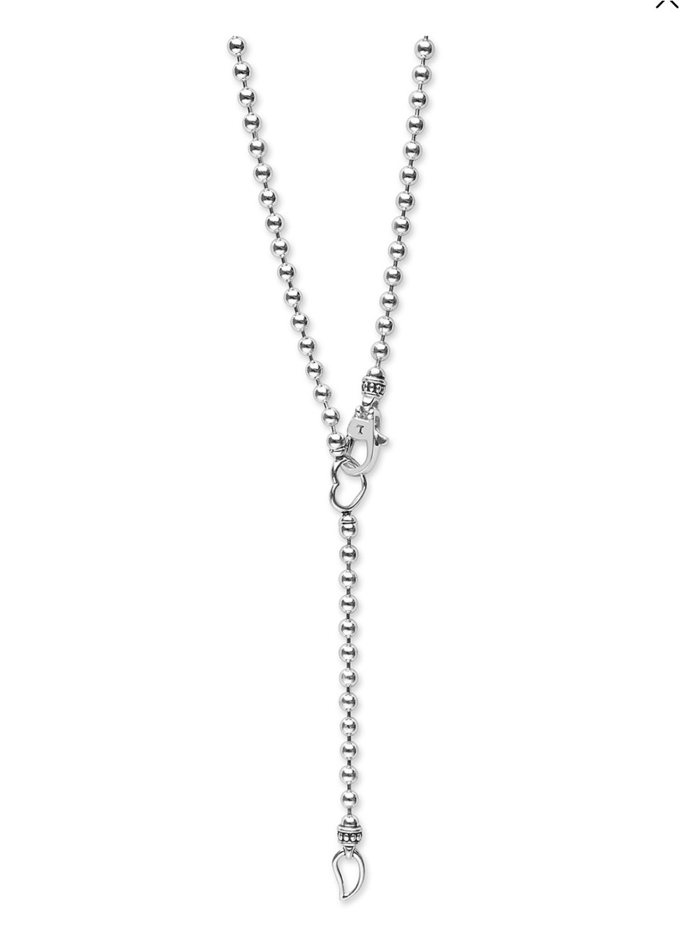 LAGOS Sterling Silver Interlocking Caviar Necklace with Diamond Accents - Picture 4 of 4